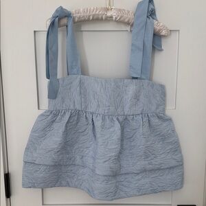 Hunter Bell Sky Blue Camisole with Tie Straps